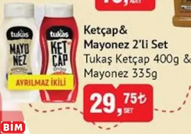 TUKAŞ KETÇAP & MAYONEZ 2’Lİ SET